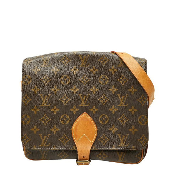 Louis Vuitton Handbags - Louis Vuitton Monogram Cartouchiere Crossbody Shoulder Bag Brown Leather